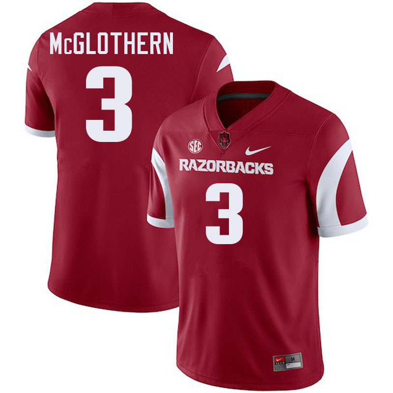 Dwight McGlothern Arkansas Jersey,Arkansas Razorbacks #3 Dwight McGlothern Jersey Youth-Cardinal